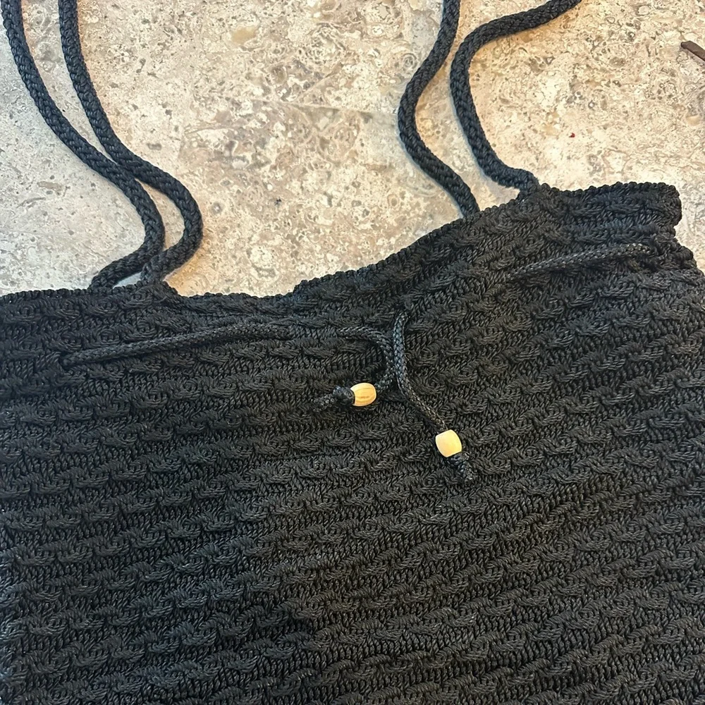 Black Drawstring Bag - Picture 2 of 4